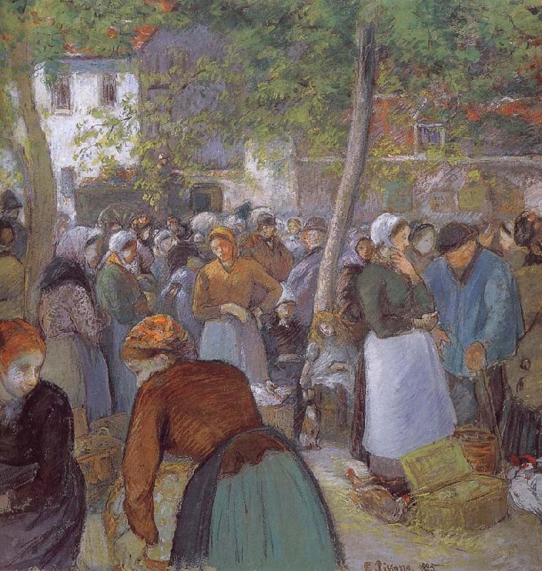 Camille Pissarro Market France oil painting art